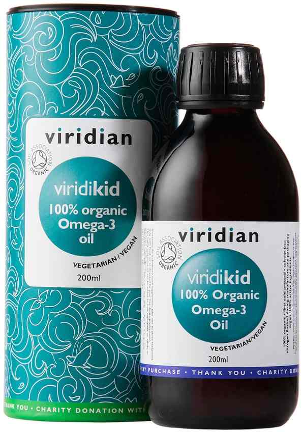 Viridian ViridiKid BIO Omega 3 olej pro děti 200 ml