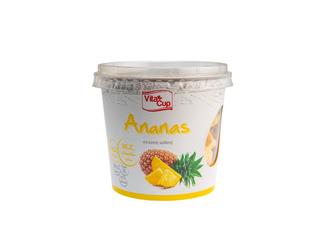 Nature Park VitaCUP Ananas - kousky sušené mrazem 30 g