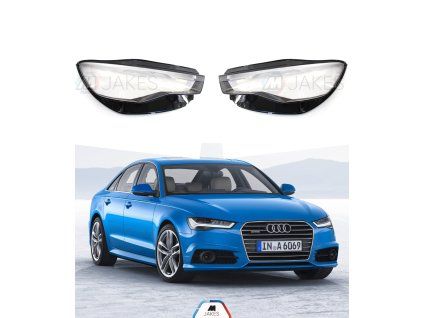 Headlight Lens Covers for Audi A6 C7 facelift (2016-2018)