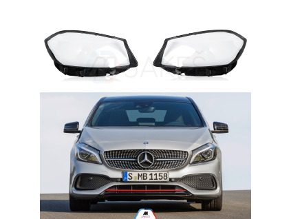 Headlight Lens Covers for Mercedes-Benz A-class W176 facelift (2015-2017)