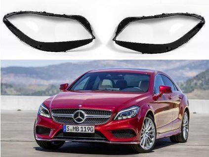Headlight Lens Covers for Mercedes-Benz CLS class C218 facelift (2015-2018)