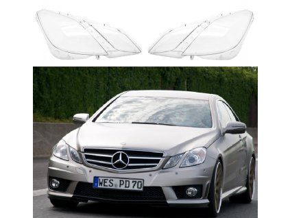 Headlight Lens Covers for Mercedes-Benz E-Class C207 A207 Coupe Cabrio (2009-2012)