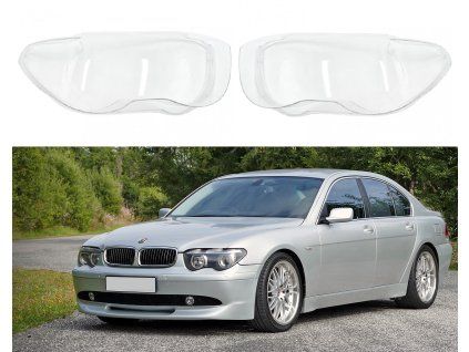 Headlight Lens Covers for BMW 7 E65 E66 (2001-2004) pre-facelift