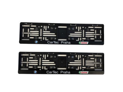 BMW Cartec Prague license plate holders
