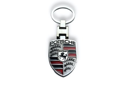 Porsche key ring silver