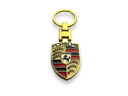Porsche key ring gold