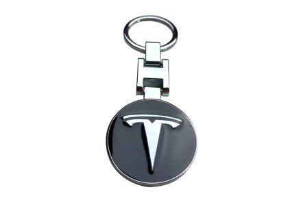 Tesla klíčenka přívěsek oboustranná (Barva Černá)
