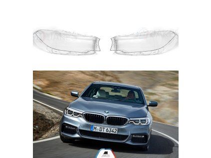 Headlight Lens Covers for BMW 5 G30/G31 (2017-2019) pre-facelift