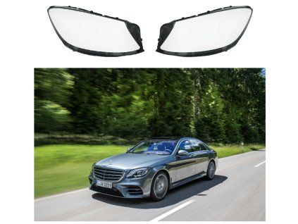 Headlight Lens Covers for Mercedes Benz S W222 (2018-2022) Facelift