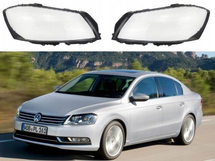 Headlight Lens Covers for Volkswagen Passat B7 (2010-2015)