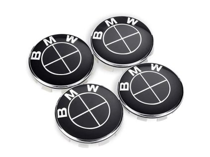 BMW středové krytky kol pokličky 56mm černé (sada 4ks)