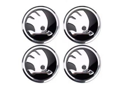 ŠKODA středové krytky kol pokličky 65mm (sada 4ks)