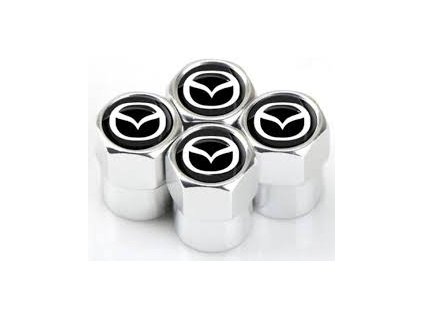 MAZDA čepičky krytky ventilků hranaté stříbrné