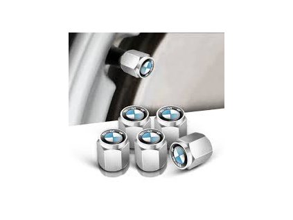 BMW čepičky krytky ventilků hranaté stříbrné