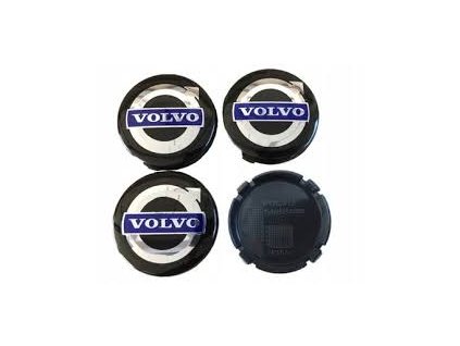 VOLVO středové krytky kol pokličky 64mm černé (sada 4ks)