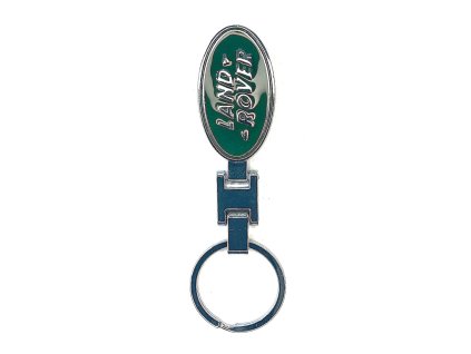 Land Rover klíčenka přívěsek, oválný, tmavě zelená