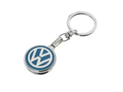 VW Volkswagen klíčenka kulatá modrá
