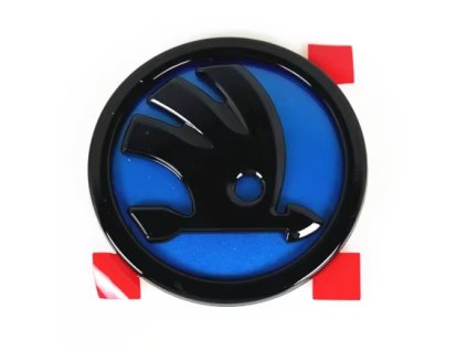 Škoda znak 90mm modrý