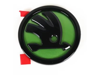 Škoda znak 90mm zelený
