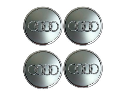 AUDI středové krytky kol pokličky 77mm šedé (sada 4ks)