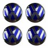 VW VOLKSWAGEN středové krytky kol pokličky 66mm modré (sada 4ks)