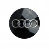 1 AUDI Středové krytky kol pokličky 58mm černé (sada 4ks)