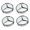 MERCEDES BENZ středové krytky kol pokličky hvězda stříbrné 75mm (sada 4ks)