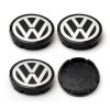 VW VOLKSWAGEN středové krytky kol pokličky 56mm stříbrné retro placaté (sada 4ks)