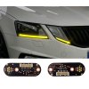 LED modul denního svícení DRL Žlutý Škoda Octavia 3 Facelift