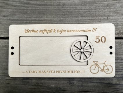 Dřevěná kazeta na peníze - MILIÓN - KOLO