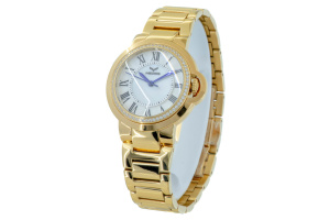  Dámské společenské Quartz hodinky Beauty YG  jsou vyrobené ze zlacené ušlechtilé nerezové oceli a zdobené krystaly SWAROVSKI (2)