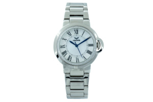  Dámské společenské Quartz hodinky Beauty S jsou vyrobené z leštěné ušlechtilé nerezové oceli a zdobené krystaly SWAROVSKI