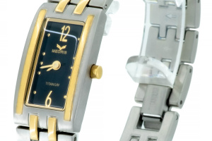  Dámské společenské Quartz hodinky DRESS titanium L047TiGB vyrobené z Titania, pevného a velmi lehkého antialergického titanu (detail)