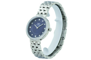  Dámské společenské Quartz hodinky MEORIS Noblesse SB z leštěné ušlechtilé nerezové oceli a zdobené krystaly SWAROVSKI (2)