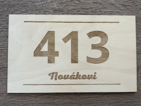 Domovní číslo se jménem