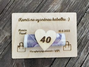 Originální kartička na darování peněz – Narozeniny