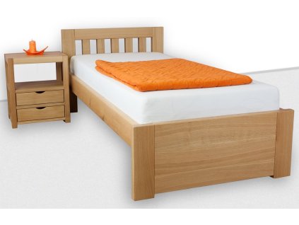 Jednolůžková postel z masivu Clare 80 x 200 cm (Druh dřeva Smrk, Povrchová úprava Trend)