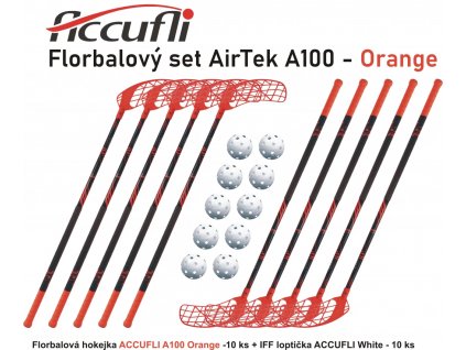 Florbalovy set ACCUFLI A100 Orange