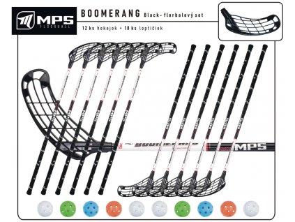 Florbalovy Set MPS BOOMERANG Black
