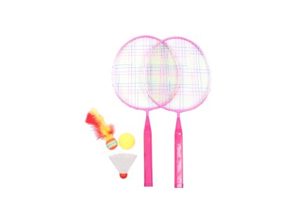 Training Set JR bedmintonová sada ružová