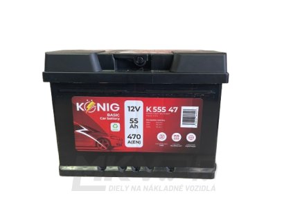 Akumulátor 12V 55Ah Konig Basic 470A 1