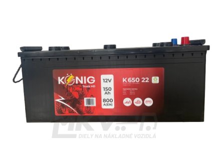 Akumulátor 12V 150Ah Konig 800A