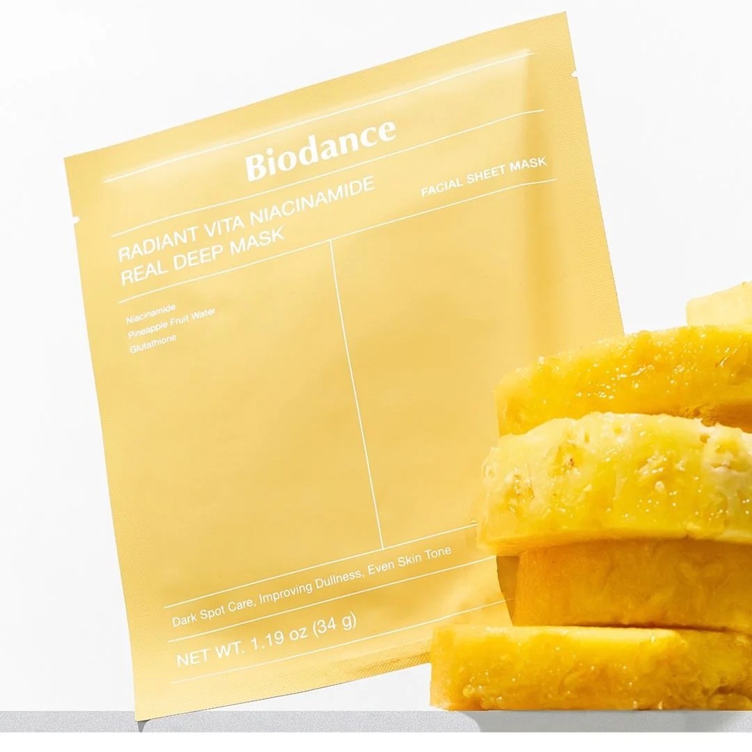 BIODANCE Radiant Vita Niacinamide maska s ananásom