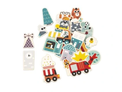 4482 drevene magnetky v meste 24 ks