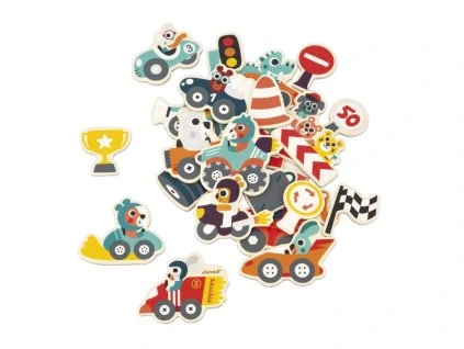 3432 drevene magnetky auta 24 ks