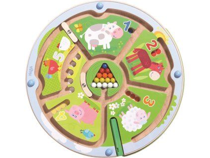 3411 magneticky labyrint s perom farma a cisla