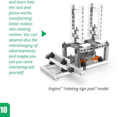 Model „otočný reklamný stĺp“ Engino