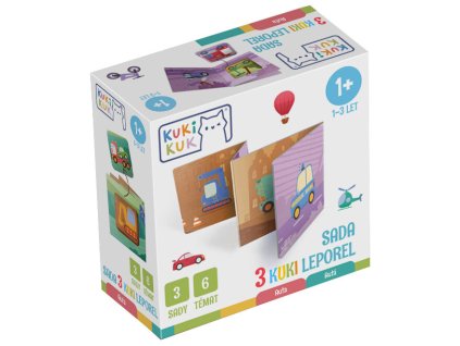 KukiKuk - Sada 3 KUKI leporel Autá