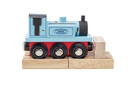 Drevený vláčik Teriér modrý