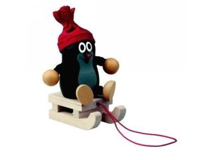 Krtko na sánkach s čapicou